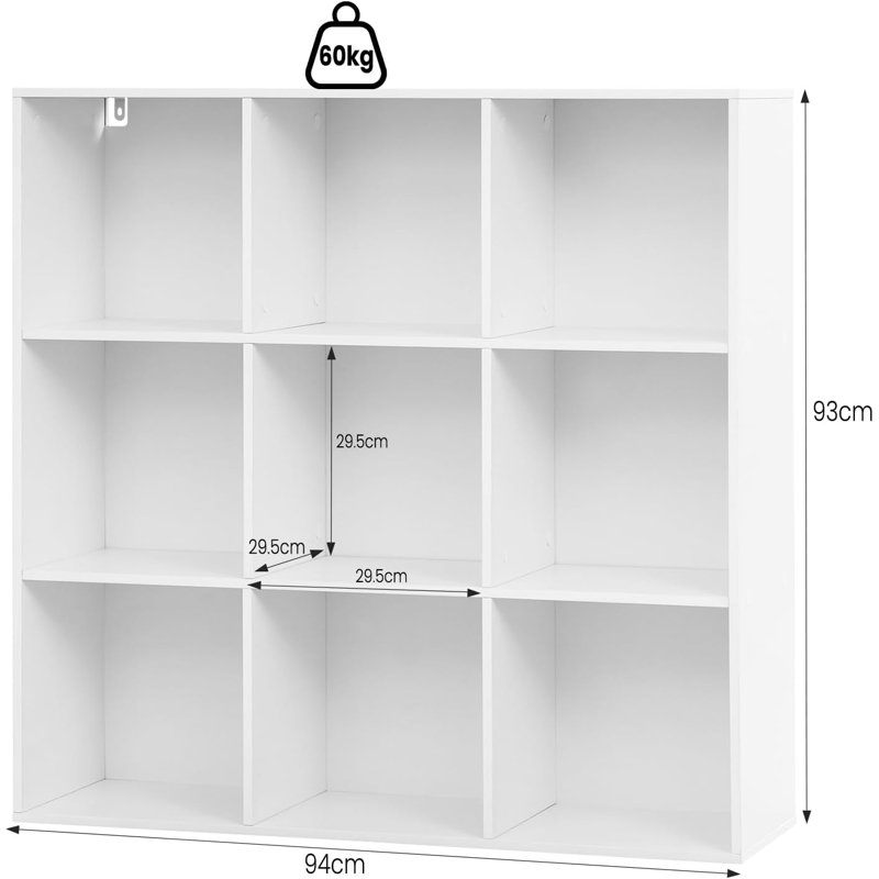 Prowel 93cm H x 94cm W Cube Bookcase