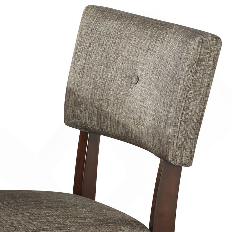Chaise d'appoint rembourrée grise et espresso (ensemble de 2), 1
