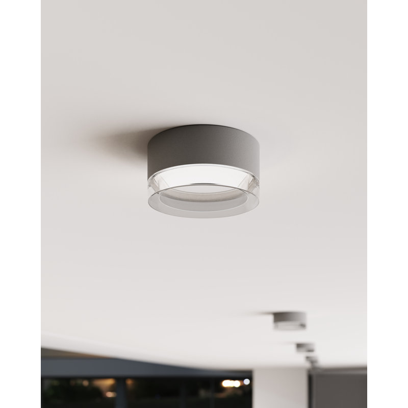 Reals 1 - Light LED Flush Mount, Clear, Gray
