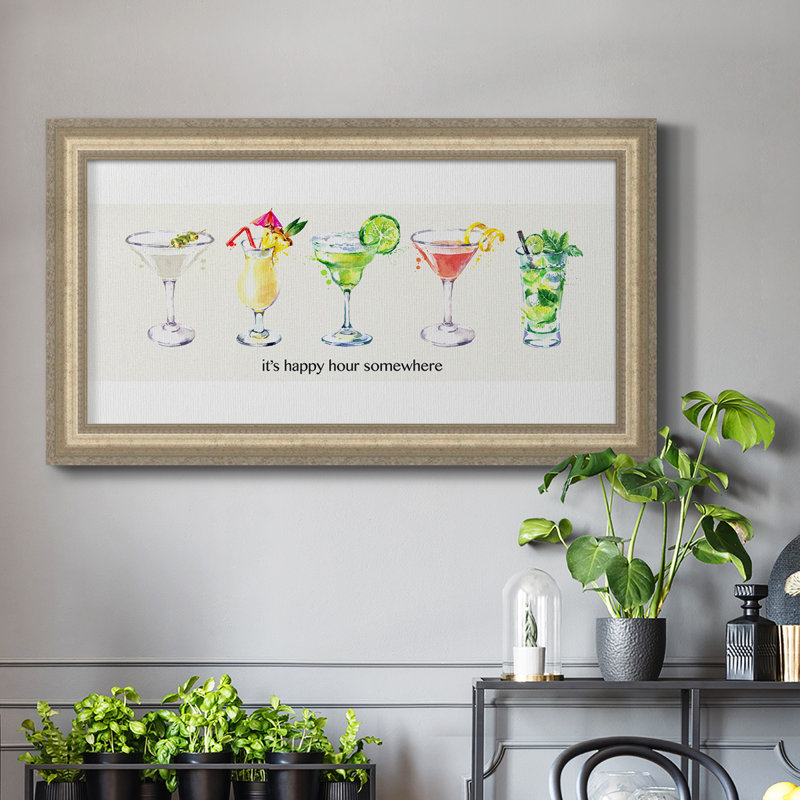 Happy Hour Cocktail - Reproduction de photo sur toile, H 29 po x l 53 po x P 2,5 po