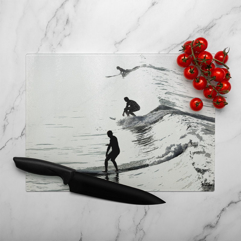 Surfers Glass Chopping Board, 40cm L x 28cm W