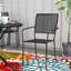 Fauteuil de patio intérieur / extérieur en acier de qualité commerciale avec dossier carré-94571250