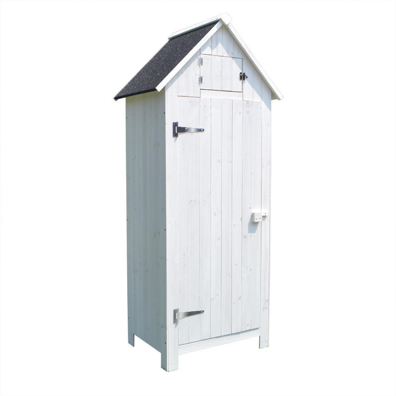 Solid Wood Shiplap Apex Tool Shed, White