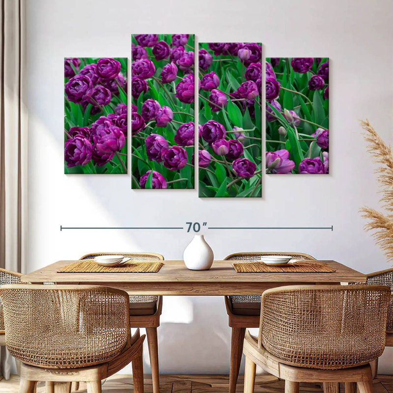 Tulipes violettes Alvord, H 42 po x l 68 po
