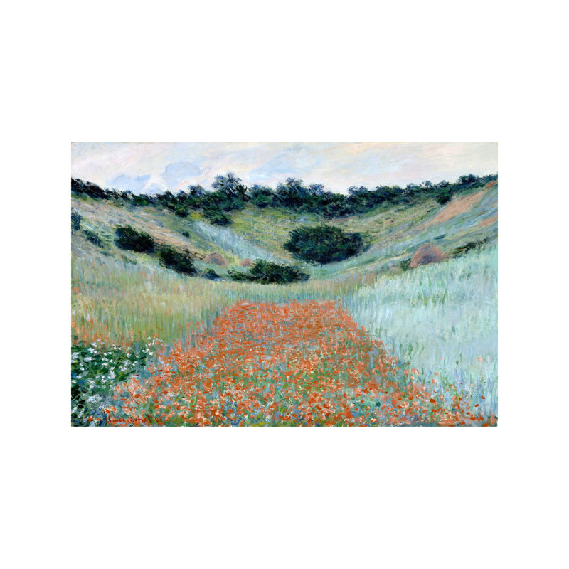 Poppy Field In A Hollow Near Giverny by Claude Monet - Wrapped Canvas Painting, 101.6 cm H x 66.04 cm W x 1.91 cm D
