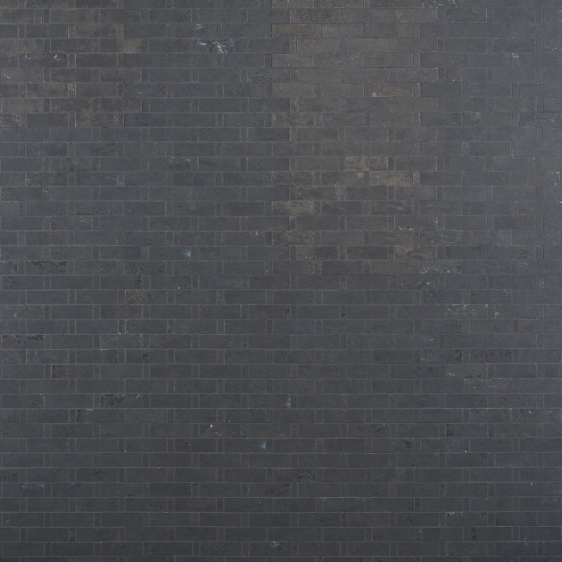 Ravina 12" x 12" Matte Porcelain Brick Look Floor and Wall Mosaic Tile (0.96 Sq. Ft. / Each), Black Gold