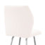 Tabouret de bar 30 po en similicuir blanc et acier inoxydable brossé