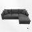 Modern Sectional Sofa, L-shaped Couch Set with 2 Free pillows-974935674