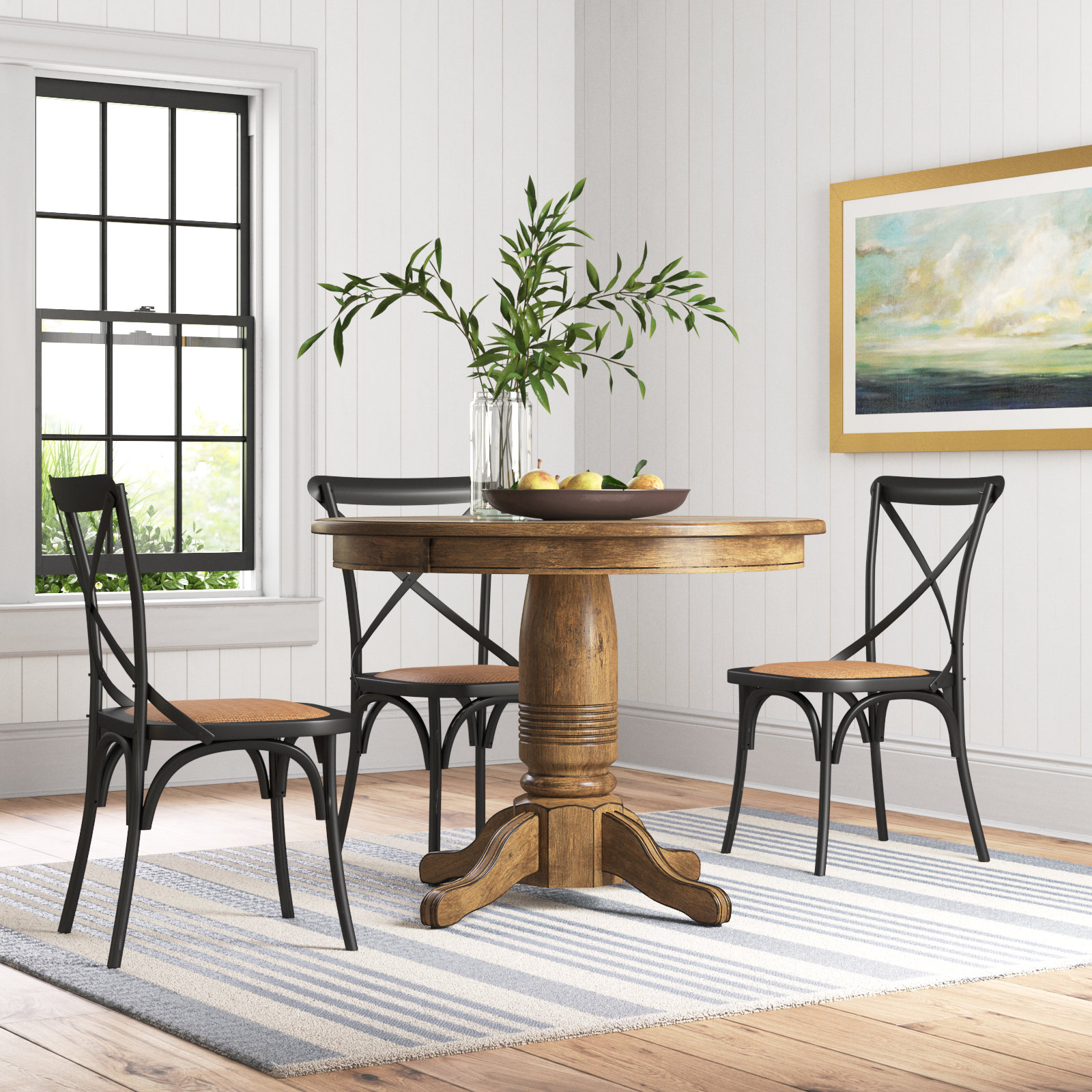 Beachcrest Home™ Tevis Rubberwood Solid Wood Pedestal Dining Table & Reviews | Wayfair
