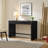 Boho Minimalist Wood Desk With Hidden Drawer-1055650053