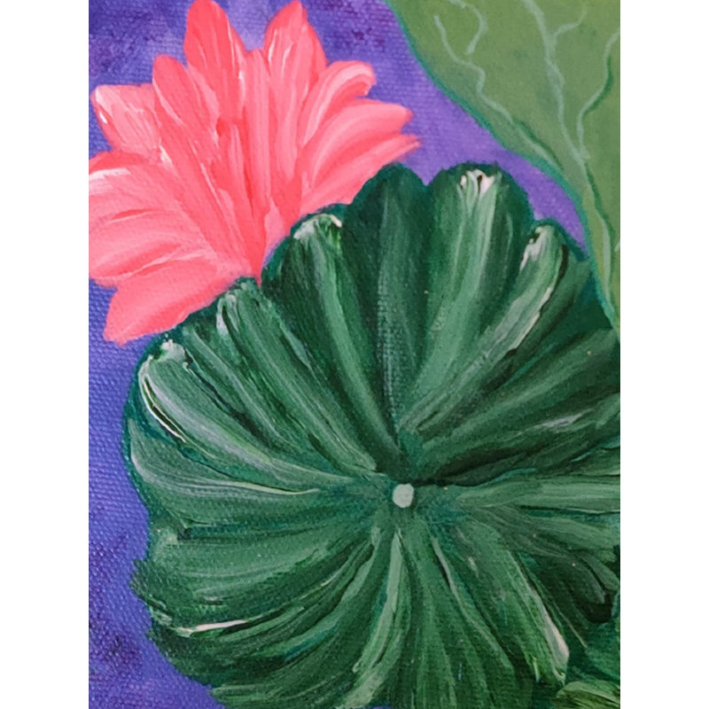 Papillons sur un lotus en fleurs | Acrylique sur toile | Par Ruchi Gupta