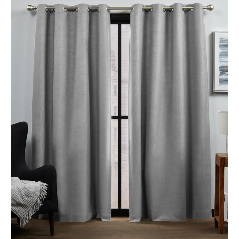 Leavens Max Blackout Curtain Pair, Gray, 52" W x 96" L