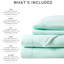 Ensemble de 4 draps 100% molleton, douillet, ultra doux, boulochage, lavable à la machine, comprend des draps-housses plats et 2 taies d'oreiller