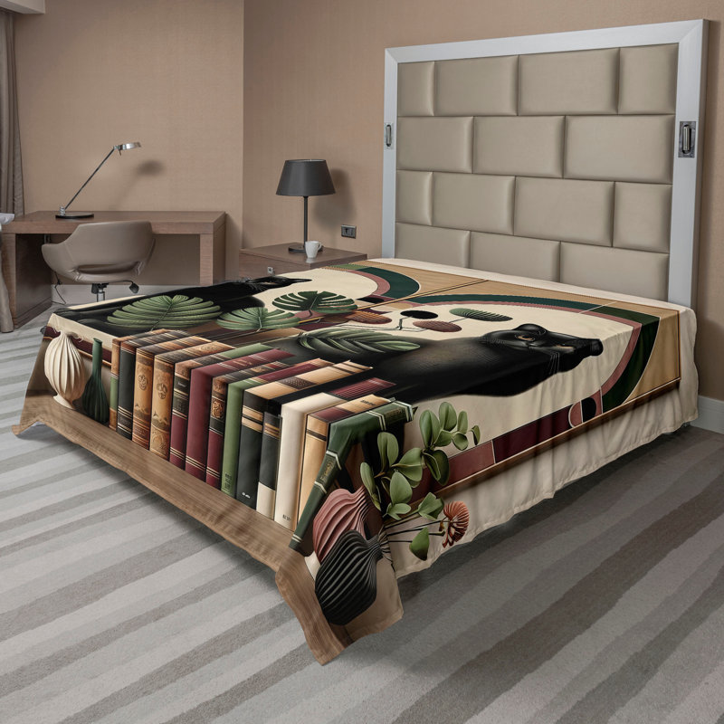 King Size Sand Brown Maroon Green Polyester Flat Sheet