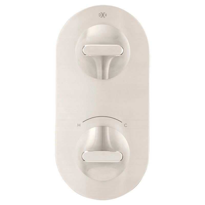 DXV Modulus 2-handle Thermostatic Valve Trim, Brushed Nickel