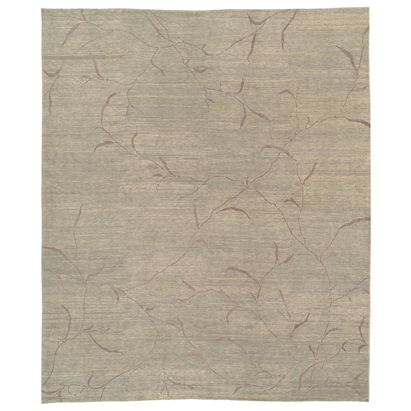 Iceplum Wool Abstract Area Rug in Gray/Neutral, Rectangle 8' x 10'