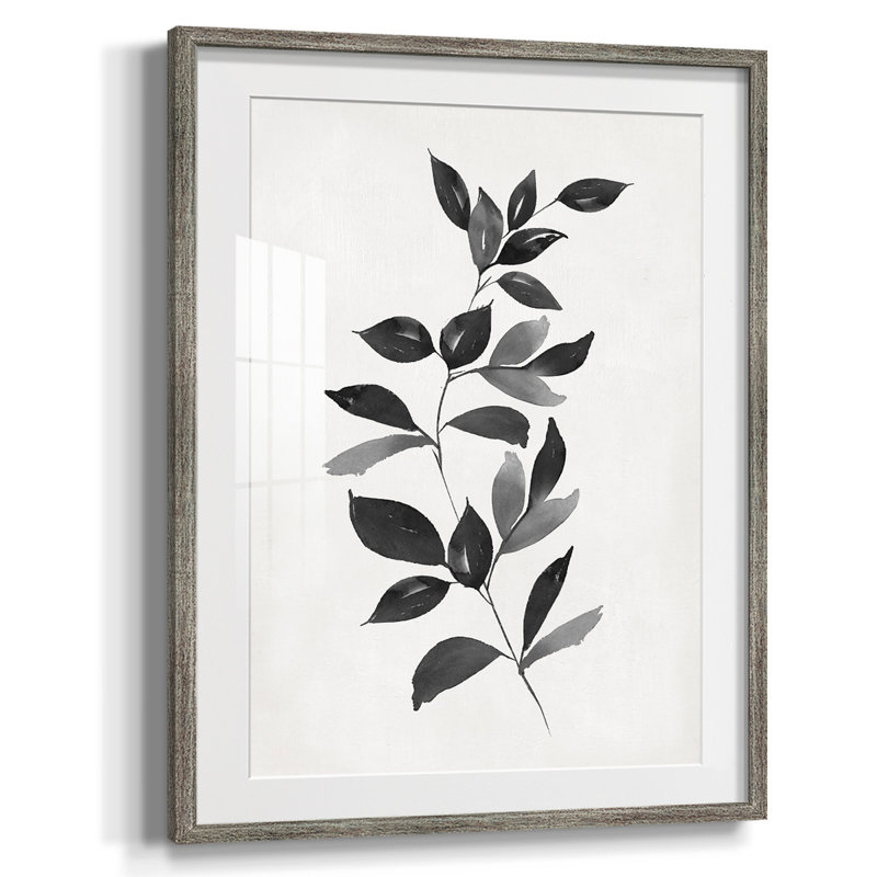 «Chinoiserie 2 Tan I» - reproduction de cadre photo simple, Papier encadré argent vieilli, Oui
