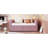 Twin Size Upholstered Daybed with Ergonomic Design Backrest and 2 Drawers-620795848