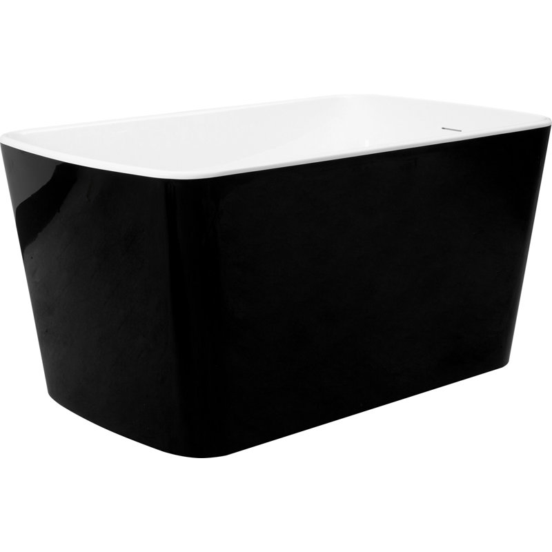 Baignoire de trempage autoportante en acrylique 49 po, Noir