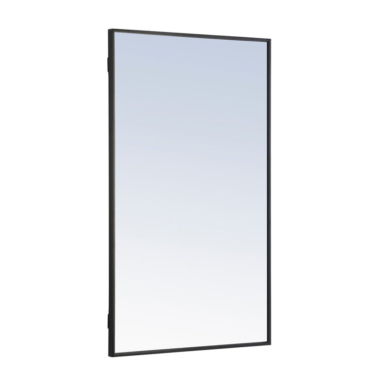 Miroir mural Sabine, 40 po x 24 po, Noir