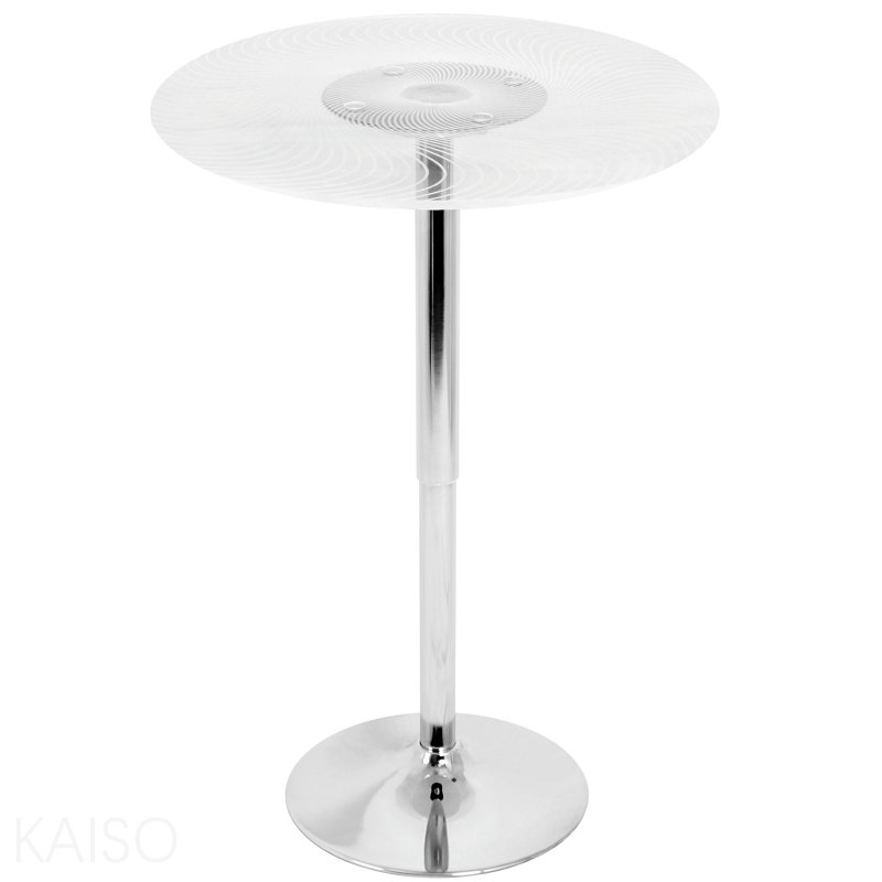 Contemporary Light Up Adjustable Bar Table