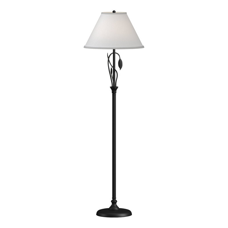 Forged Leaves and Vase Floor Lamp, Natural Anna, Bronze