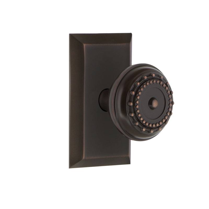 Studio Plate with Meadows Door Knob, Timeless Bronze