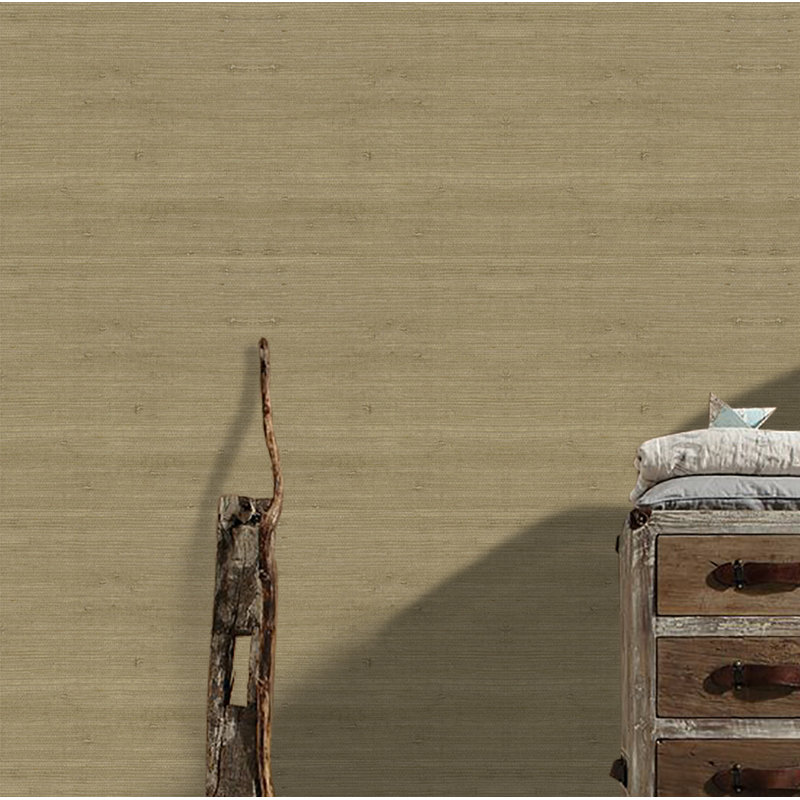 Papier peint en jute fin, Gris / menthe
