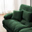 Canapé modulaire surdimensionné en chenille à 3 places en forme de L surdimensionné avec coussins rembourrés et coussins décoratifs Exquis