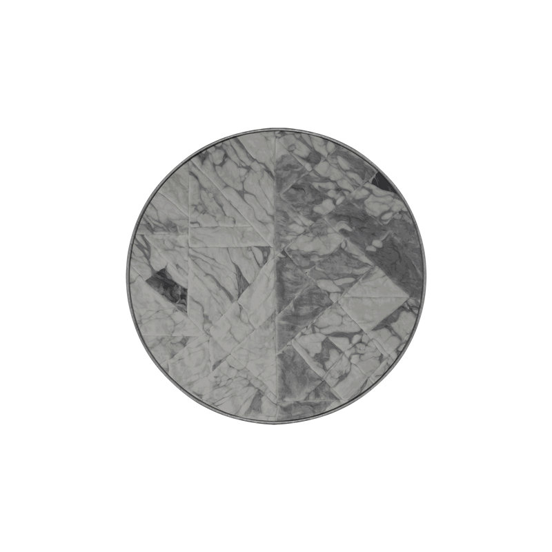 Tapis brun lavable à la machine, Rond 7 pi