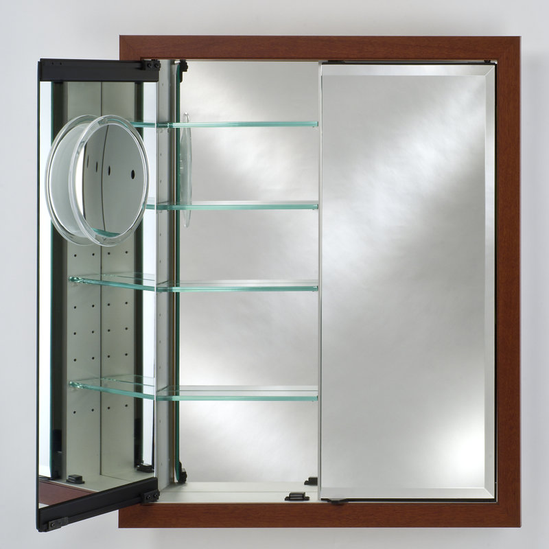 Miroir de salle de bain/meuble-lavabo à biseau traditionnel Holdrege, Mariné Arlington