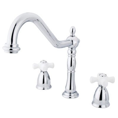 Kingston Brass Heritage Double-Handle Widespread Kitchen Faucet