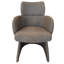 Modern Solid Wood and Marble and Fabric 5pc Dining Set - Walnut and Brown