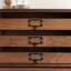 Organiseur de bureau vintage en bois massif à 4 tiroirs, 35,5 cm de large