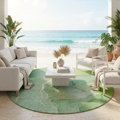 Tapis extérieur rond rond 8 po