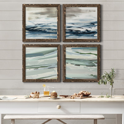 " Tumultuous Indigo I " 4 - Pieces Painting Print