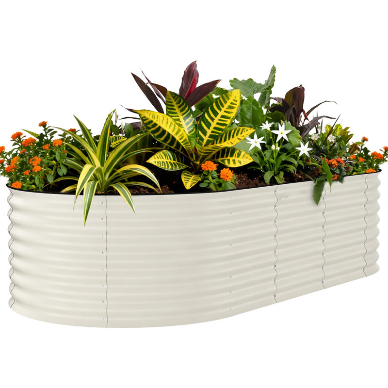 Galvanized Raised Garden Bed Outdoor, Metal Planter Box for Flowers Vegetables, Rust-Resistant Raised Garden Beds for Gardening, Easy Assembly Outdoor Garden Box & Planters