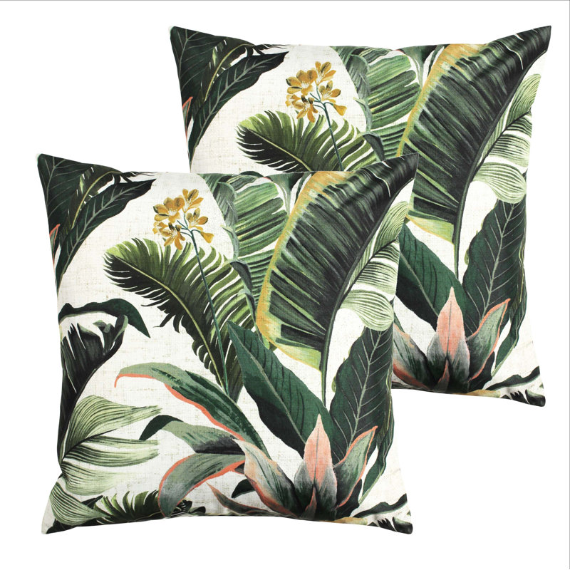 Indoor / Outdoor Floral Square Cushion