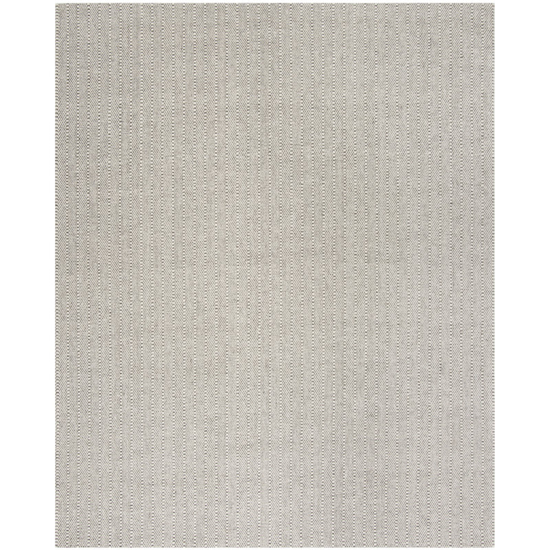 Cherif Wilton Hand Hooked Viscose/Wool Solid Color Rug in Ivory, Rectangle 4' x 6'