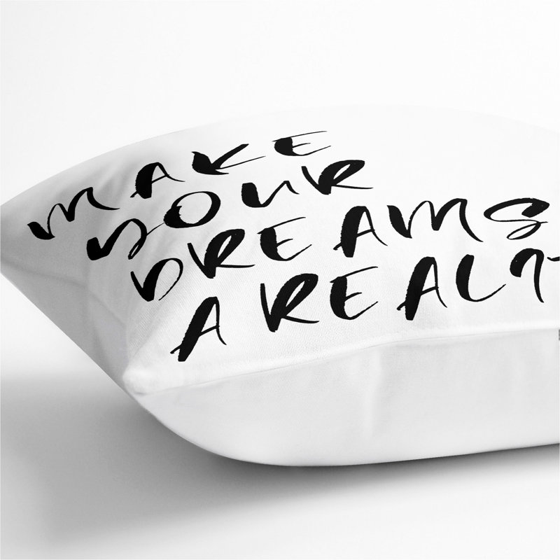 Square Cushion, 40cm H x 40cm W x 15cm D, White