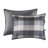 Grey Reversible Daybed Cover - 6 Piece With Plaid Cover, 15-Inch Drop , Shams, And Decorative Pillow Microfiber, Cotton Blend (6) 3 90% Filling, Fabric, Machine Washable-120469681