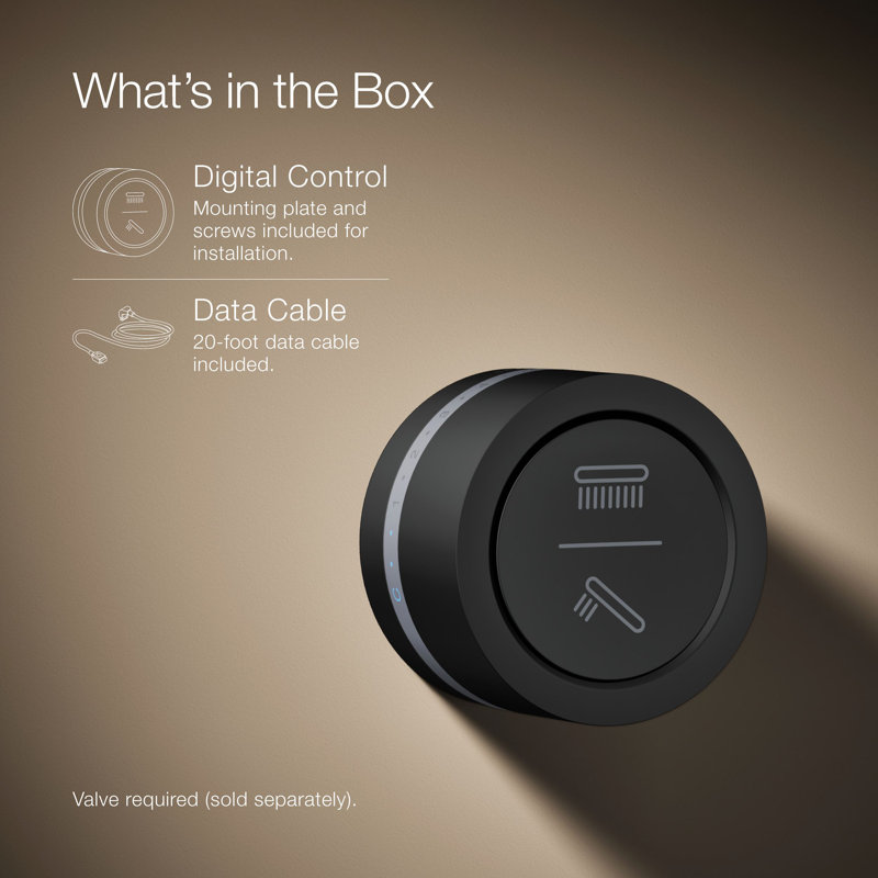 DTV Mode™ Dual-Outlet Shower Interface with Eco-Mode Diverter, Matte Black, Without Eco-Mode Diverter