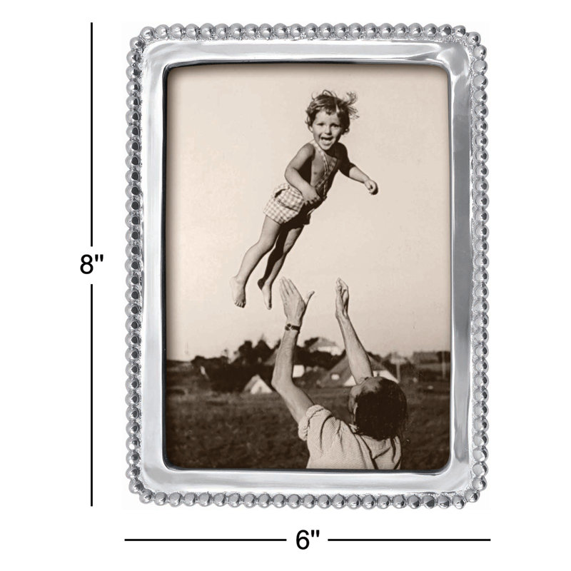 String Of Pearls Metal Picture Frame, 5 x 7
