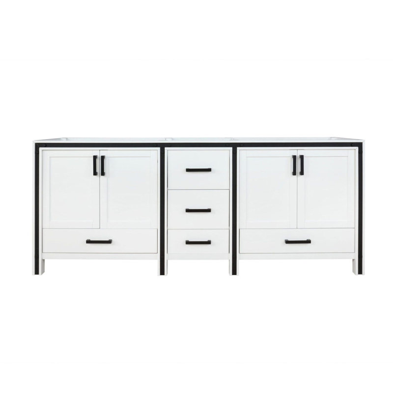 Meuble-lavabo double blanc 84 po X P 22 po D, 84", Blanc