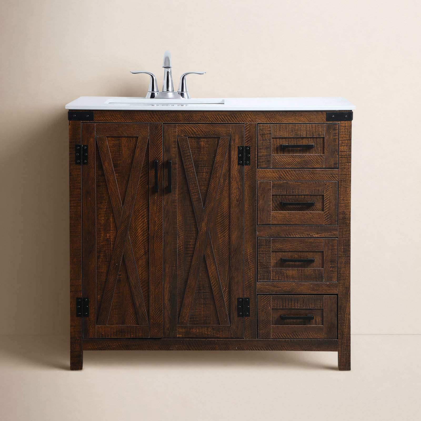 Slayton 36'' Single Bathroom Vanity, Espresso