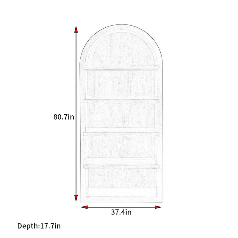 Bibliothèque américaine de style minimaliste, Brun