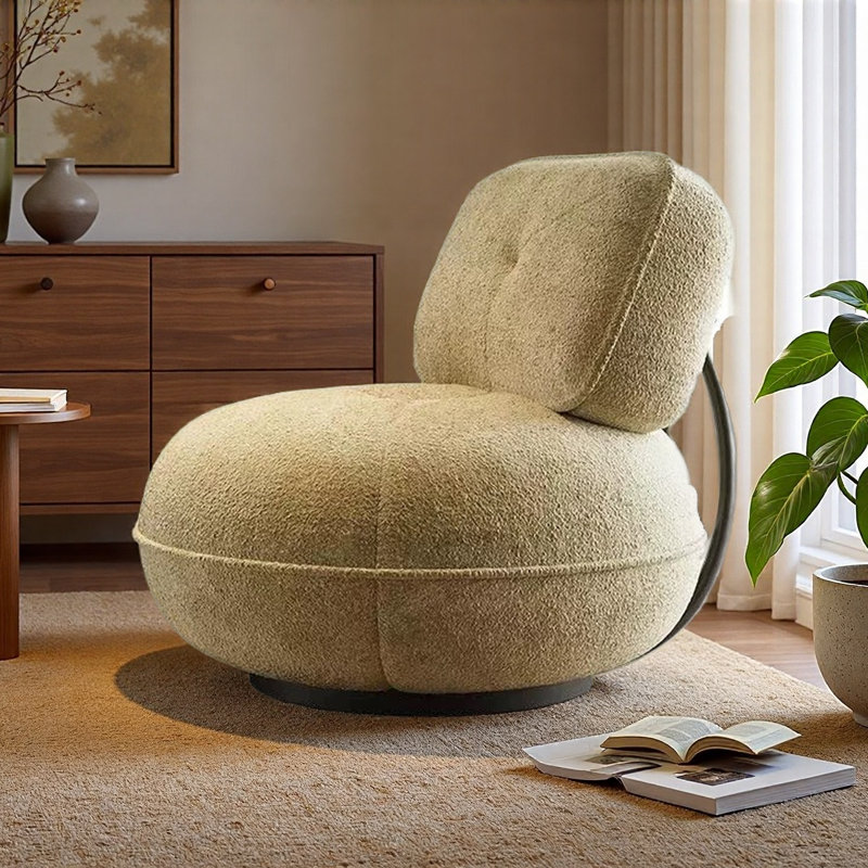 Chaise de loisir simple en chenille., Beige