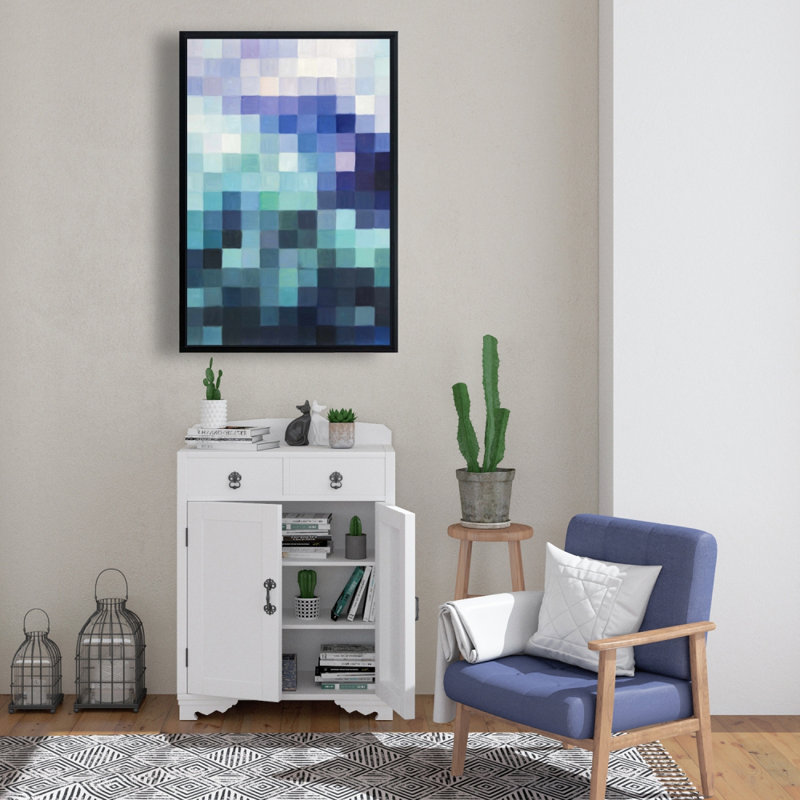 Pixelized Landscape Print On Canvas
