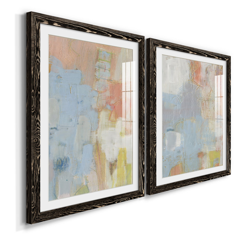 Cully I - ensemble de 2 peintures encadrées, Noir, H 20 po x l 34 po x P 1,5 po
