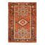 Luiscarlos Wool Oriental Area Rug in Rust